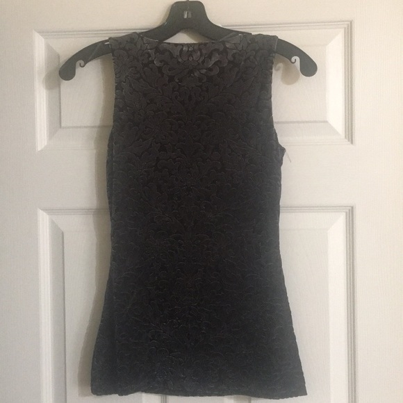 White House Black Market Black/Silver top - Picture 4 of 6